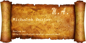 Michalek Aszter névjegykártya